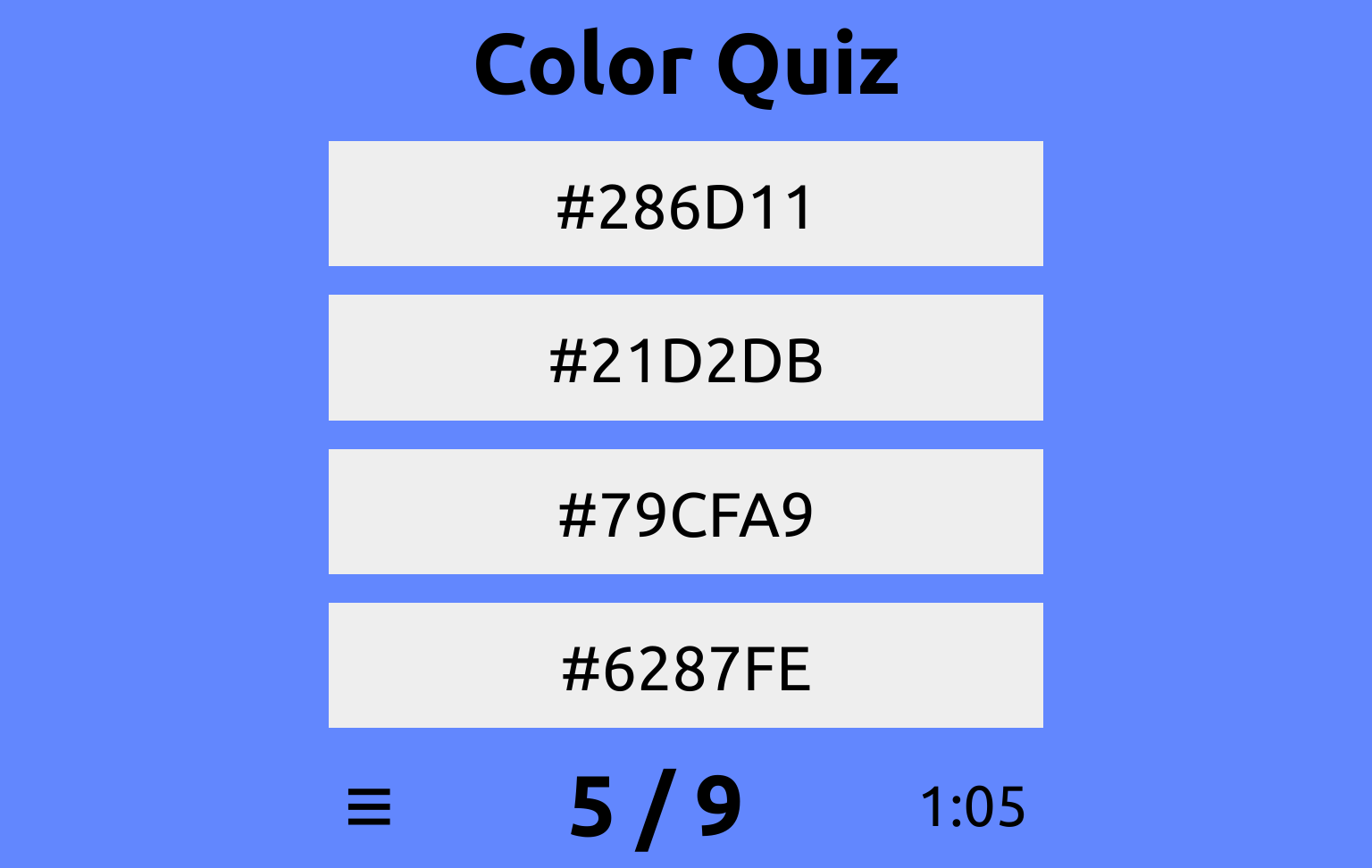 Color quiz