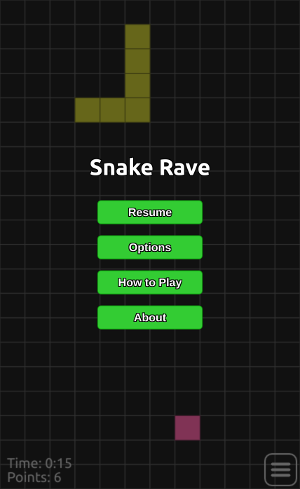 Snake Rave Menu
